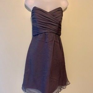 Amsale 100% Silk Crepe Strapless Dress, Size 10